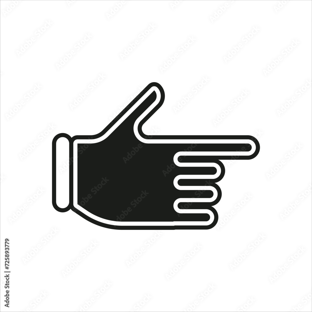 Free vector hand with pointing finger icon in white background. Free vector hand with pointing finger icon in white background.