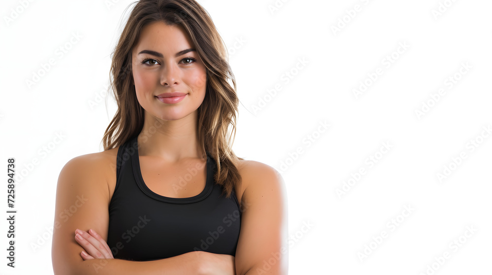 portrait of a woman on white background 