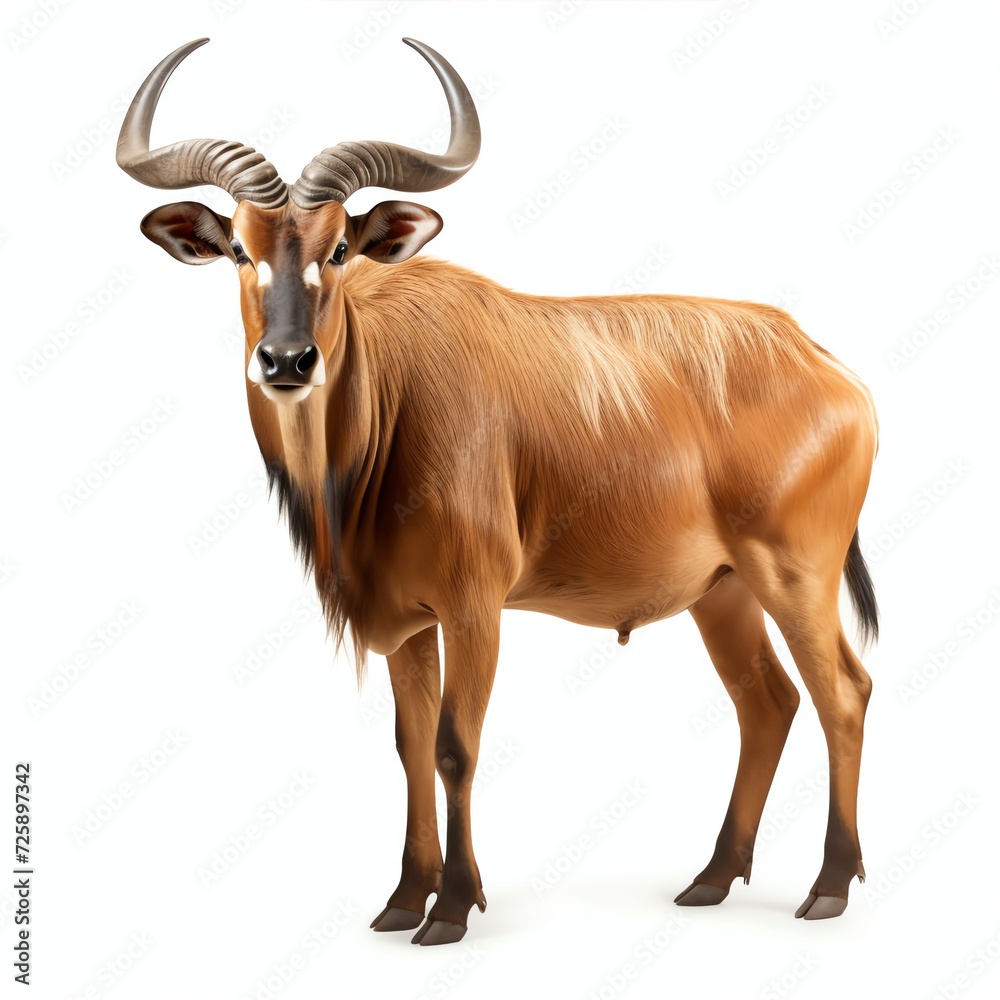 a anoa, studio light , isolated on white background a anoa, studio light , isolated on white background