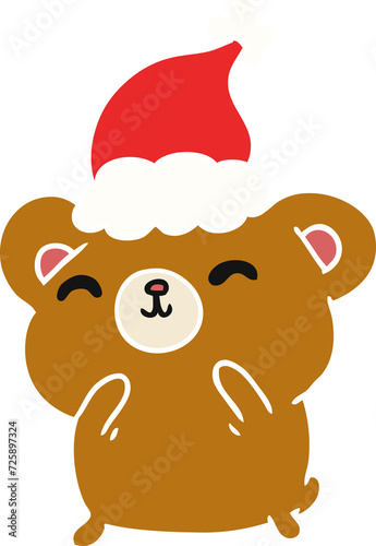 christmas cartoon of kawaii bear