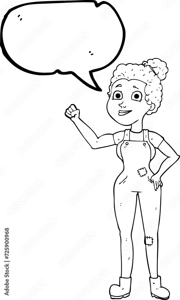 custom made wallpaper toronto digitalspeech bubble cartoon woman in dungarees