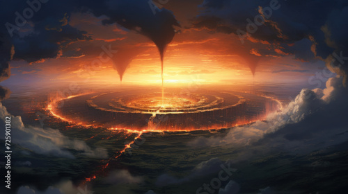 Circular portal in the horizon