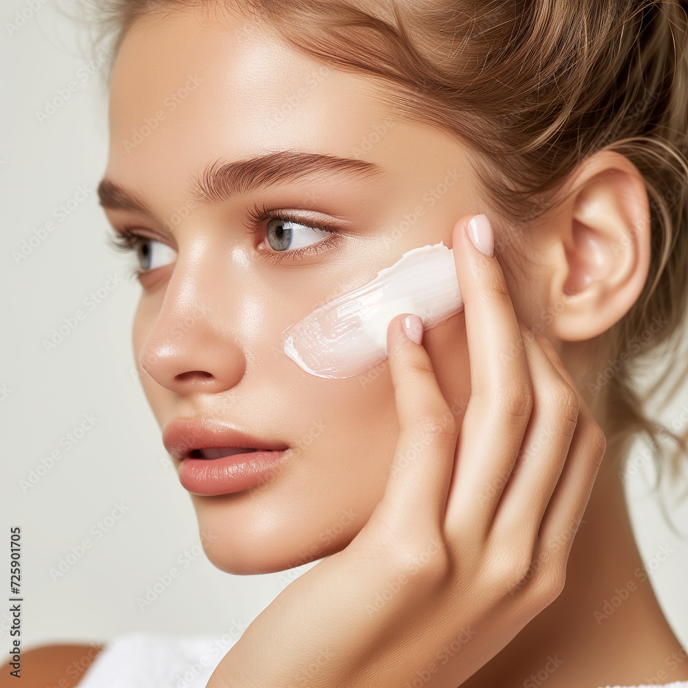 Beauty Skin Cream Model Beauty Skin Cream Model