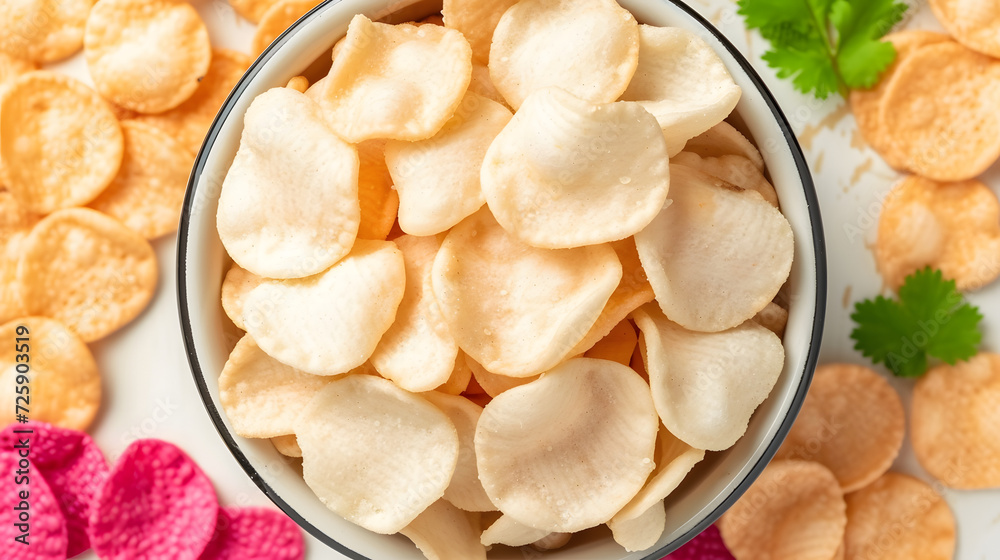 chips in a bowl chips in a bowl