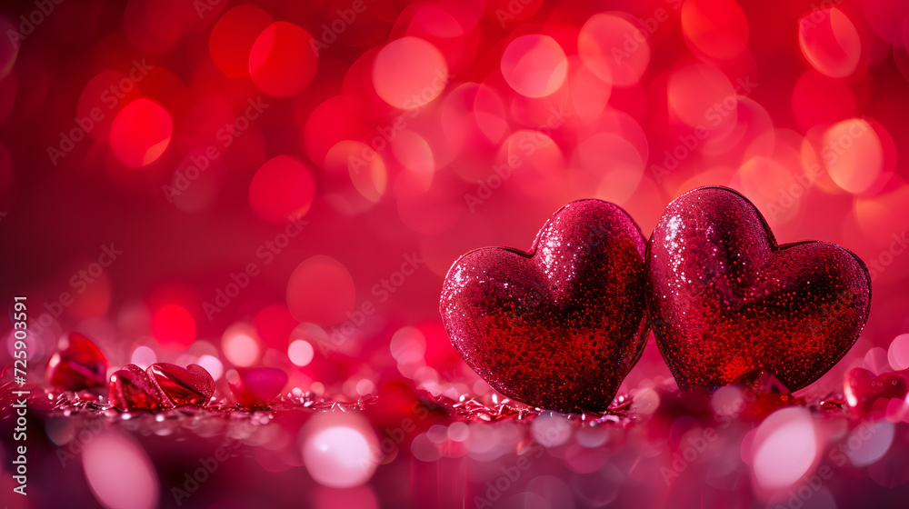 red heart shaped confetti red heart shaped confetti