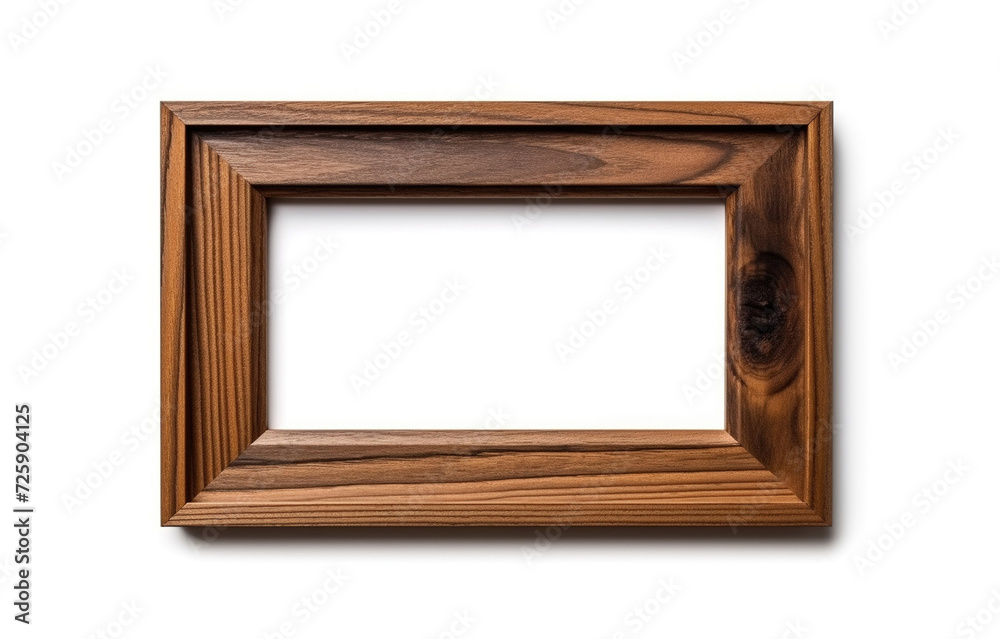 Wooden photo frame isolated on a white background Wooden photo frame isolated on a white background
