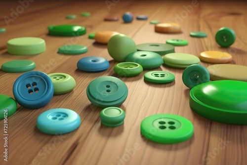 3D buttons with on the floor