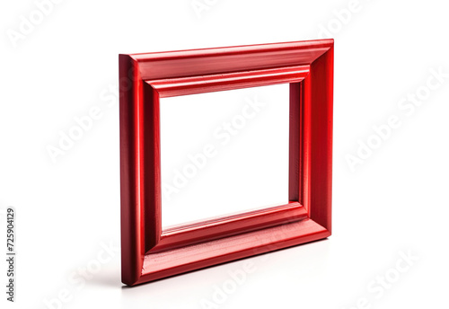 Red photo frame close up view