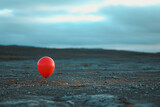 conceptual shot of a deflated balloon in a desolate setting, representing the deflation of joy and excitement in someone who has lost their love for life
