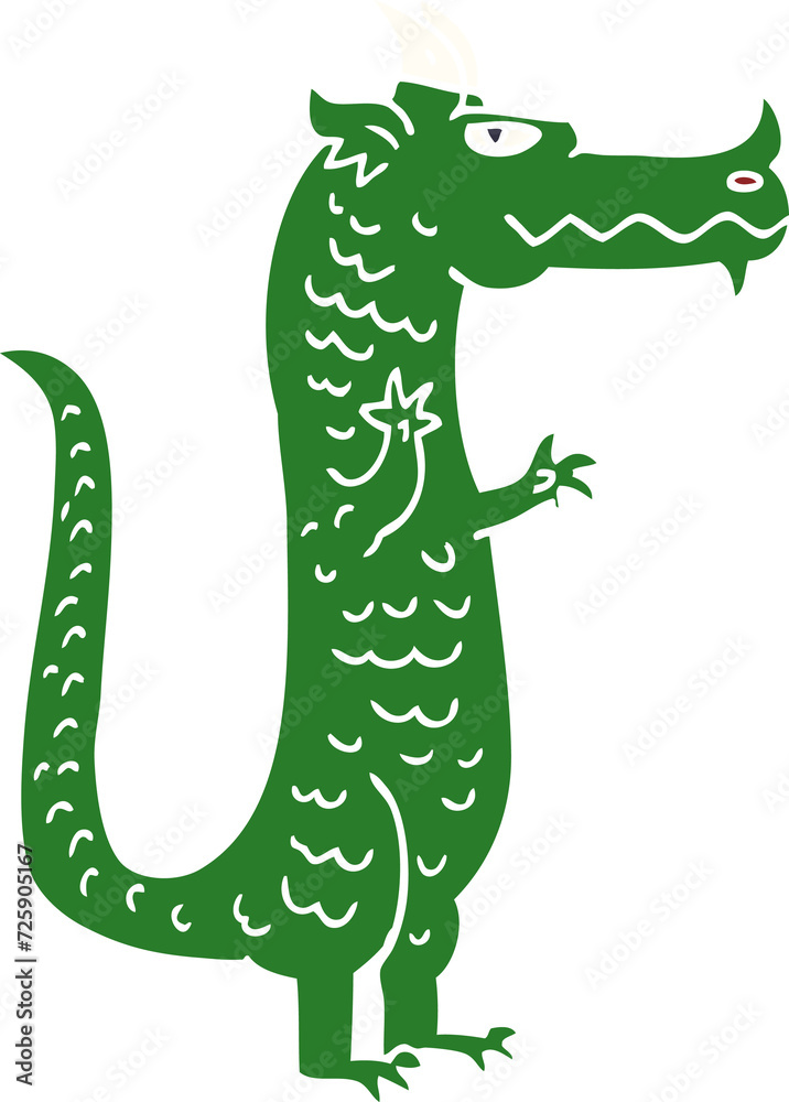 Fototapeta premium cartoon doodle magical dragon