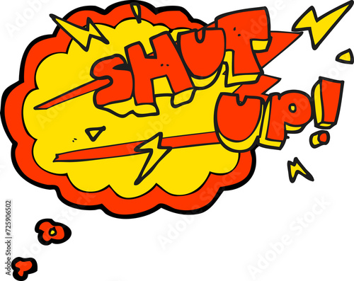 thought bubble cartoon shut up! symbol