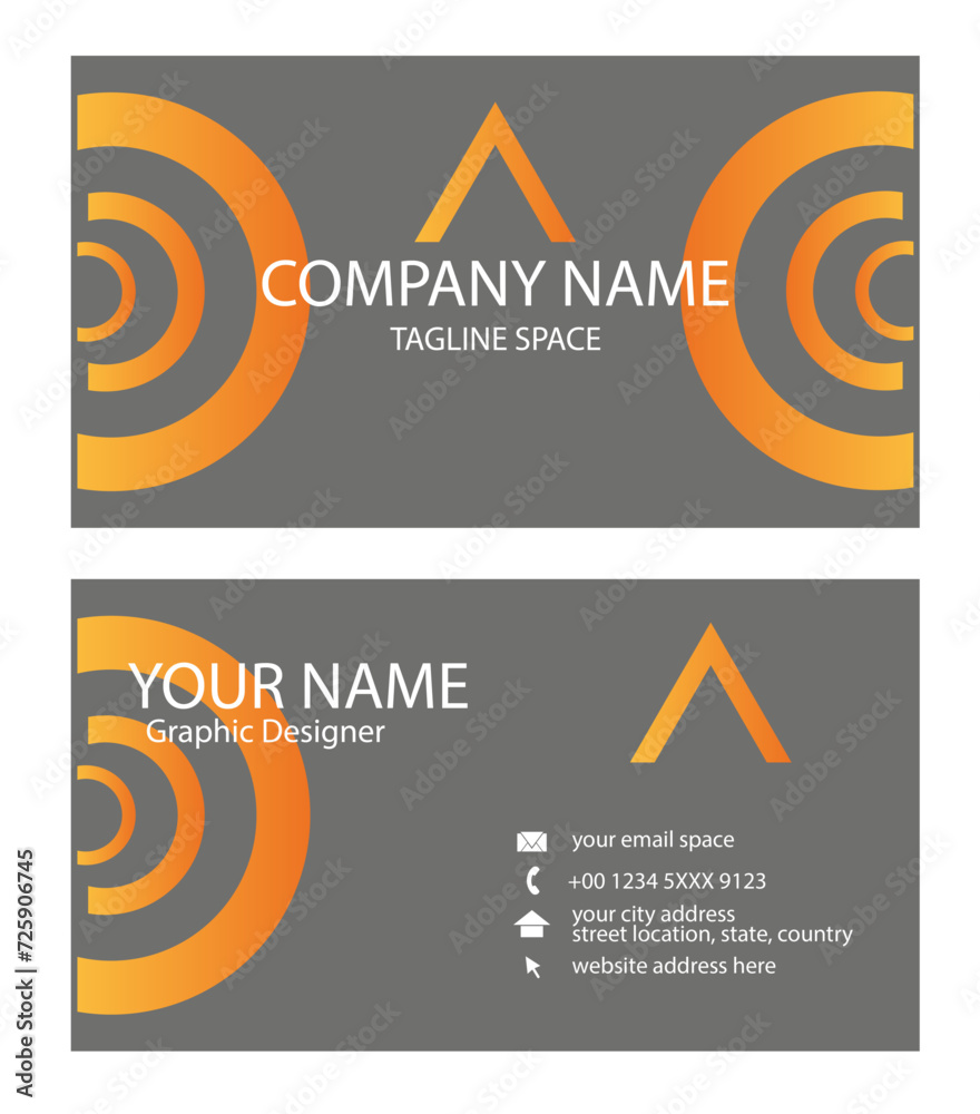 Vector e ilustración de tarjeta de presentación para compañías, comercios, empresarios y particulares.  