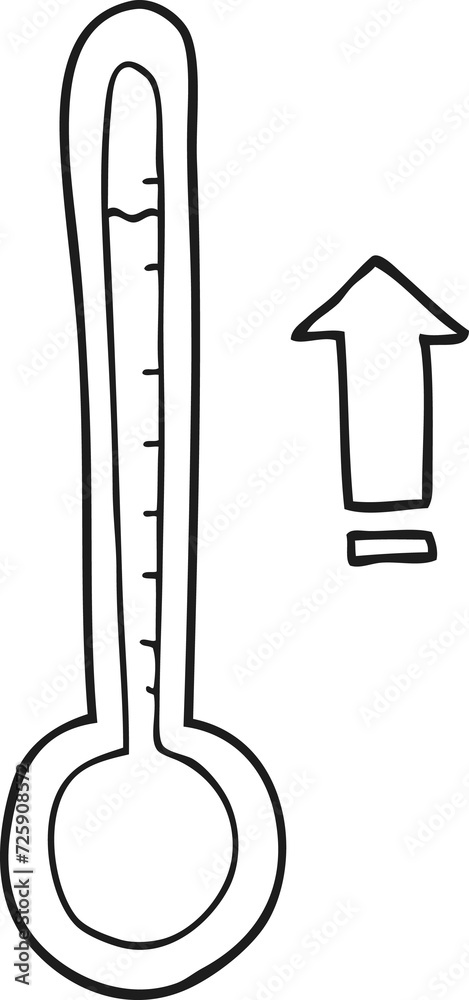 black and white cartoon rising temperature black and white cartoon rising temperature
