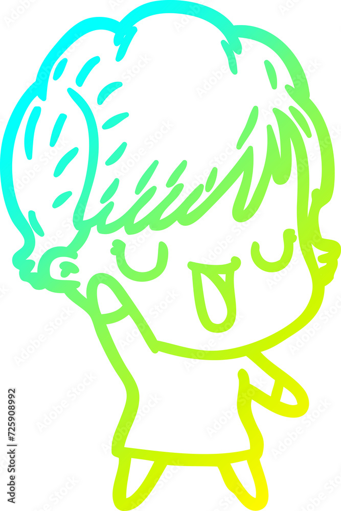 cold gradient line drawing cartoon woman talking cold gradient line drawing cartoon woman talking