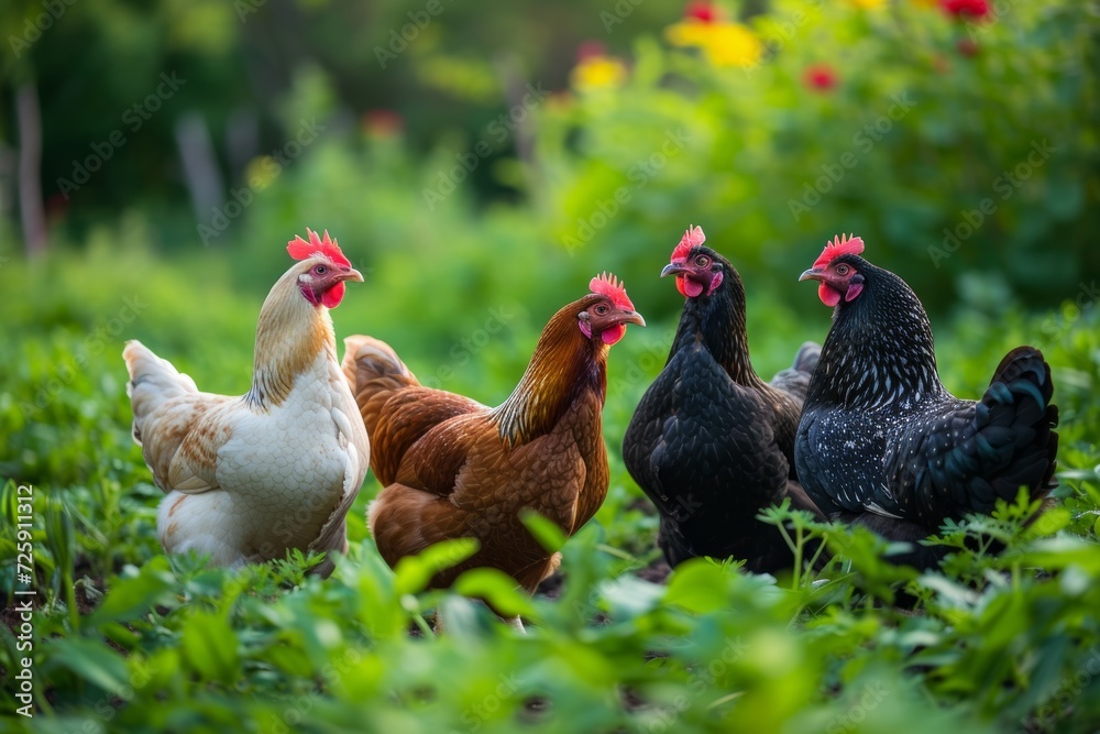 Fototapeta premium chicken farm industry ,snapshot asthetic