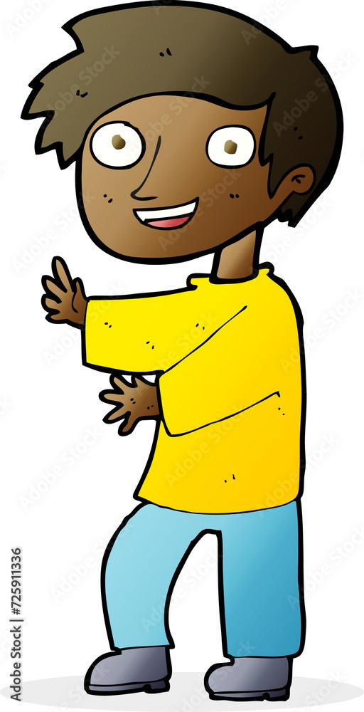 cartoon excited boy cartoon excited boy