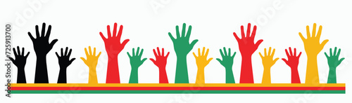 Black History month  Celebration vector Hands design. Black history month celebrate. vector illustration design graphic Black history month.