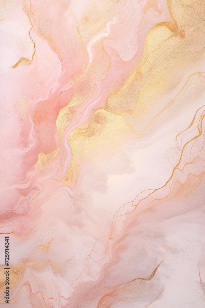 Soft pink marble with delicate gold veins, perfect for wedding stationery, feminine branding materials, and gentle background designs. Pastel colors. Vertical format.