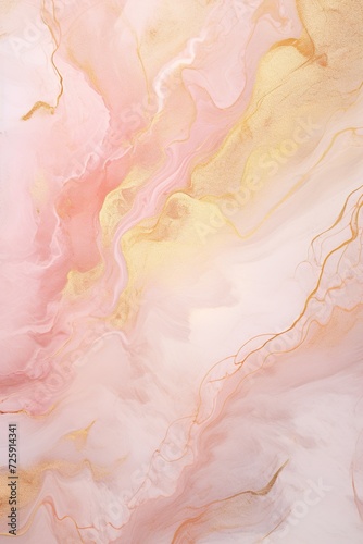 Soft pink marble with delicate gold veins, perfect for wedding stationery, feminine branding materials, and gentle background designs. Pastel colors. Vertical format.