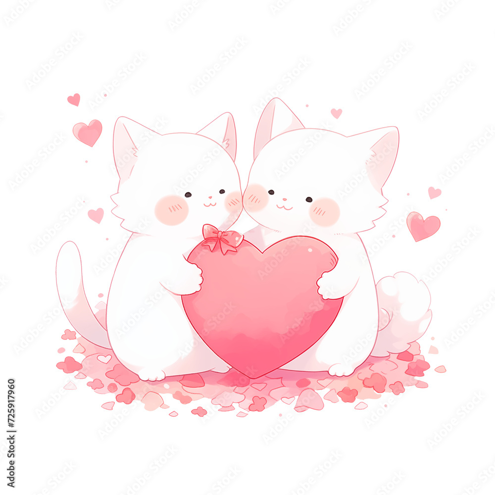 cats and heart cats and heart