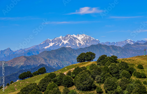Monte Rosa is a mountain massif in the eastern part of the Pennine Alps, on the border between Italy (Piedmont and Aosta Valley) and Switzerland (Valais). 