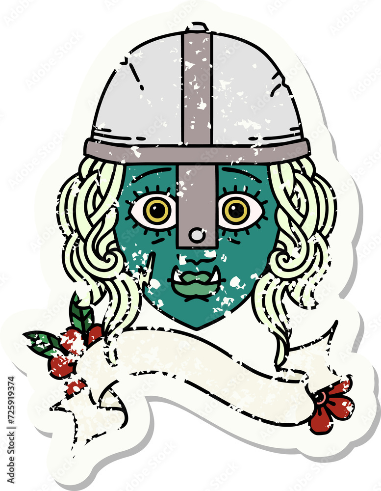 orc fighter character face illustration orc fighter character face illustration