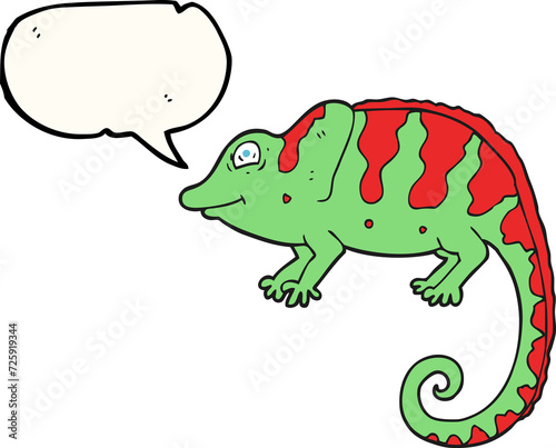 speech bubble cartoon chameleon