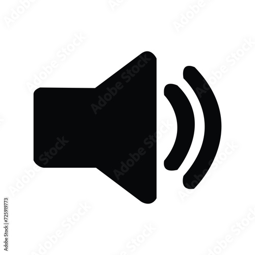 Speaker icon vector. volume icon vector. loudspeaker icon vector. sound symbol. Vector illustration. EPS file 37.