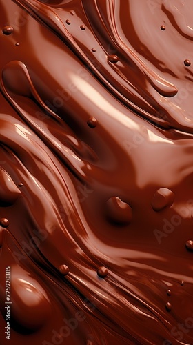 Abstract dark chocolate background. brown texture. smooth lines bend. hot dessert