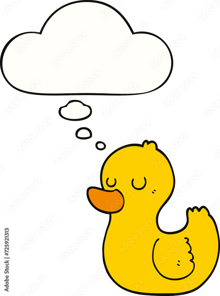 cartoon duck and thought bubble cartoon duck and thought bubble