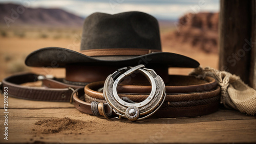 cowboy boots and hat