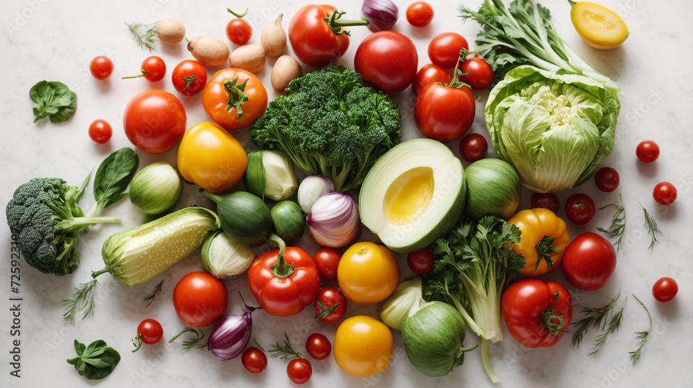 vegetables on a plate vegetables on a plate