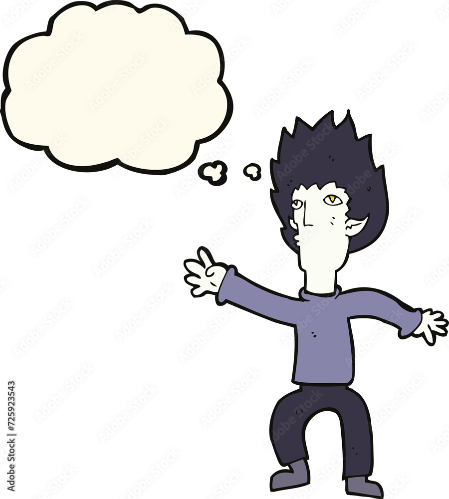 cartoon vampire with thought bubble cartoon vampire with thought bubble