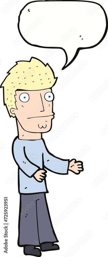 cartoon confused man with speech bubble cartoon confused man with speech bubble