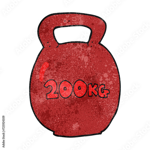 textured cartoon 200kg kettle bell photo