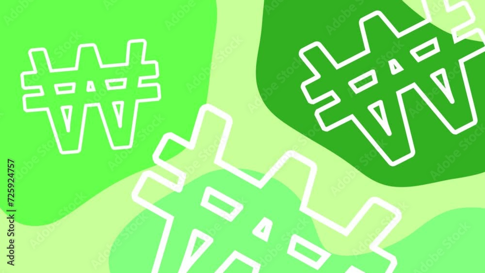 Wiggly money won sign abstract background animation Wiggly money won sign abstract background animation