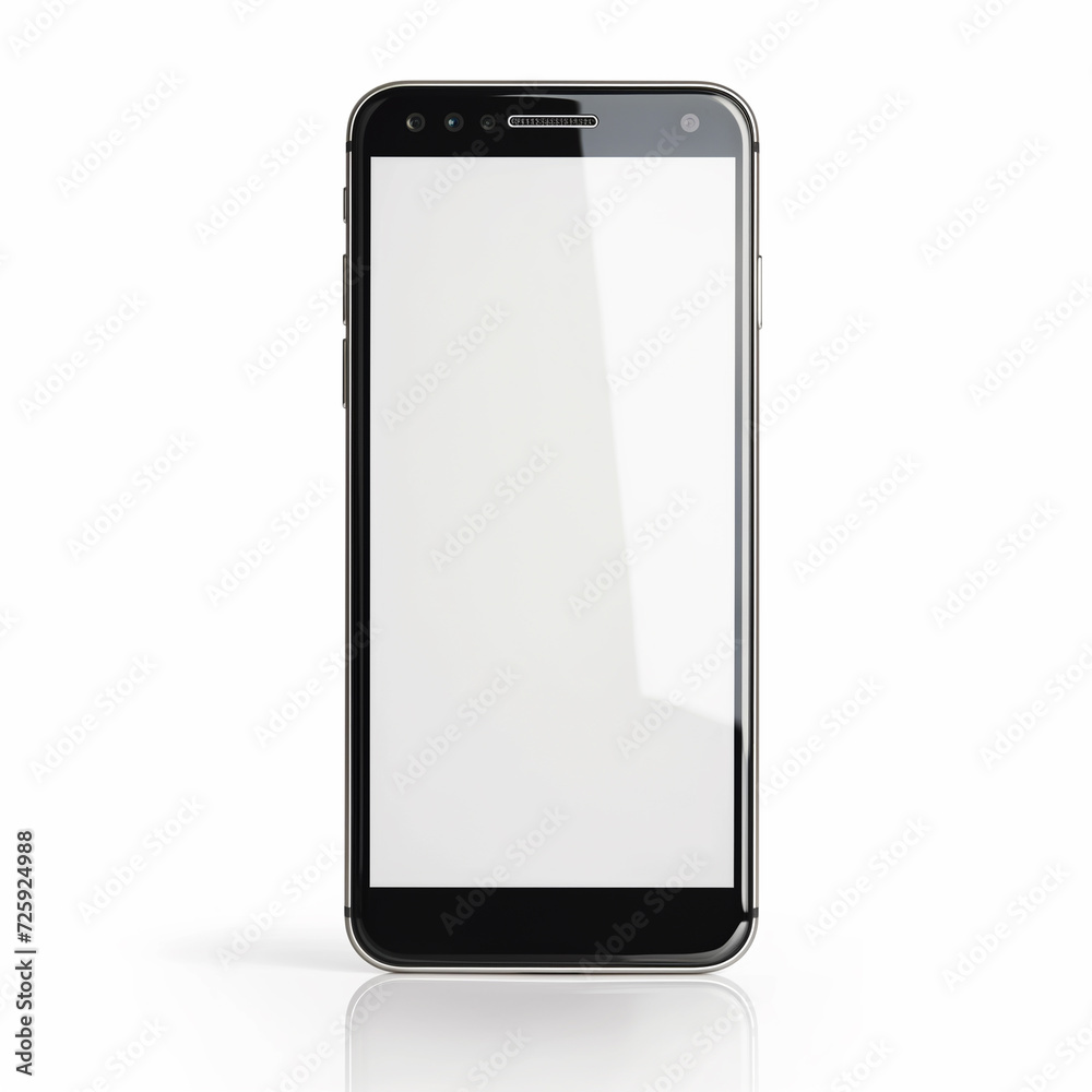 Smartphone blank screen isolate on white background. Smartphone blank screen isolate on white background.