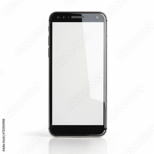 Smartphone blank screen isolate on white background.