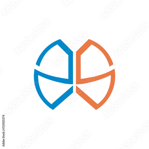 letter S S monogram lettermark logo	
