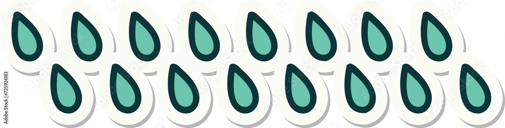 tattoo style sticker of rain drops tattoo style sticker of rain drops