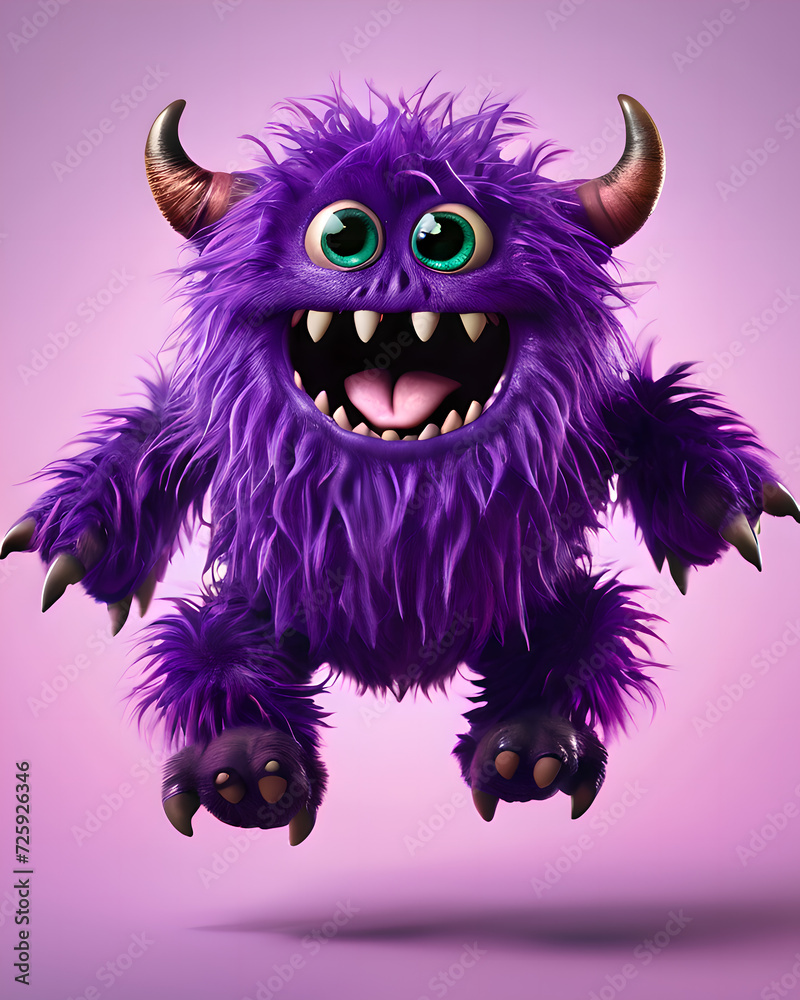 Jumping Purple Monster 