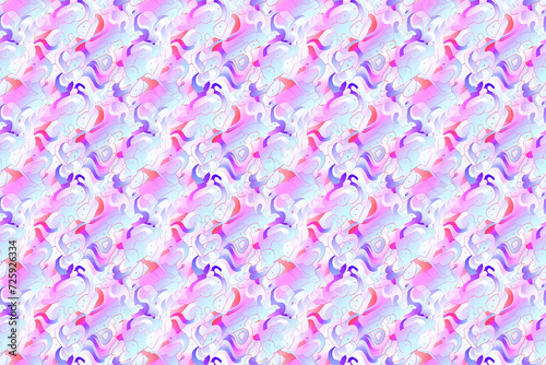 Lavender Swirls Fantasy, Abstract Pastel Waves Pattern