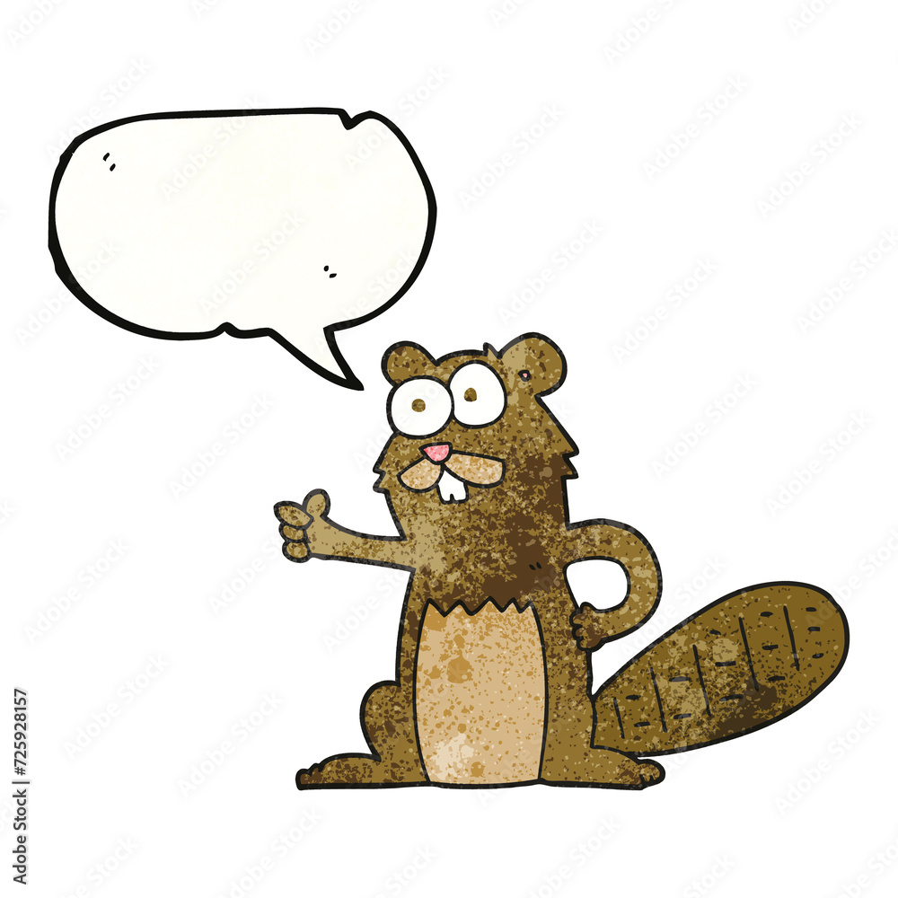 speech bubble textured cartoon beaver speech bubble textured cartoon beaver