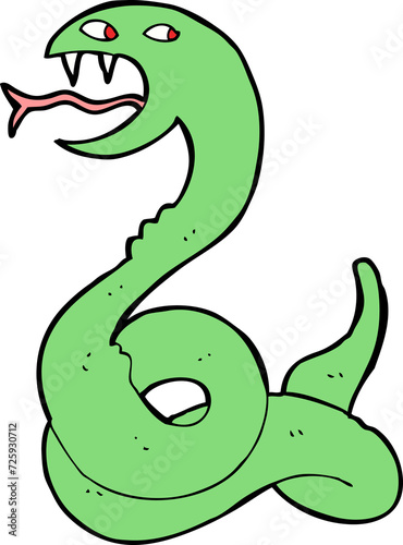 cartoon hissing snake © lineartestpilot