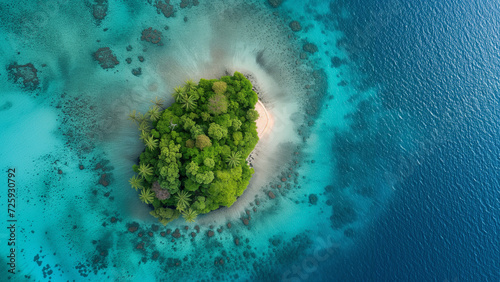 Island Jewel: A Stunning Aerial View of a Pacific Paradise