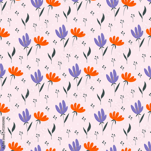 seamless pattern with flowers