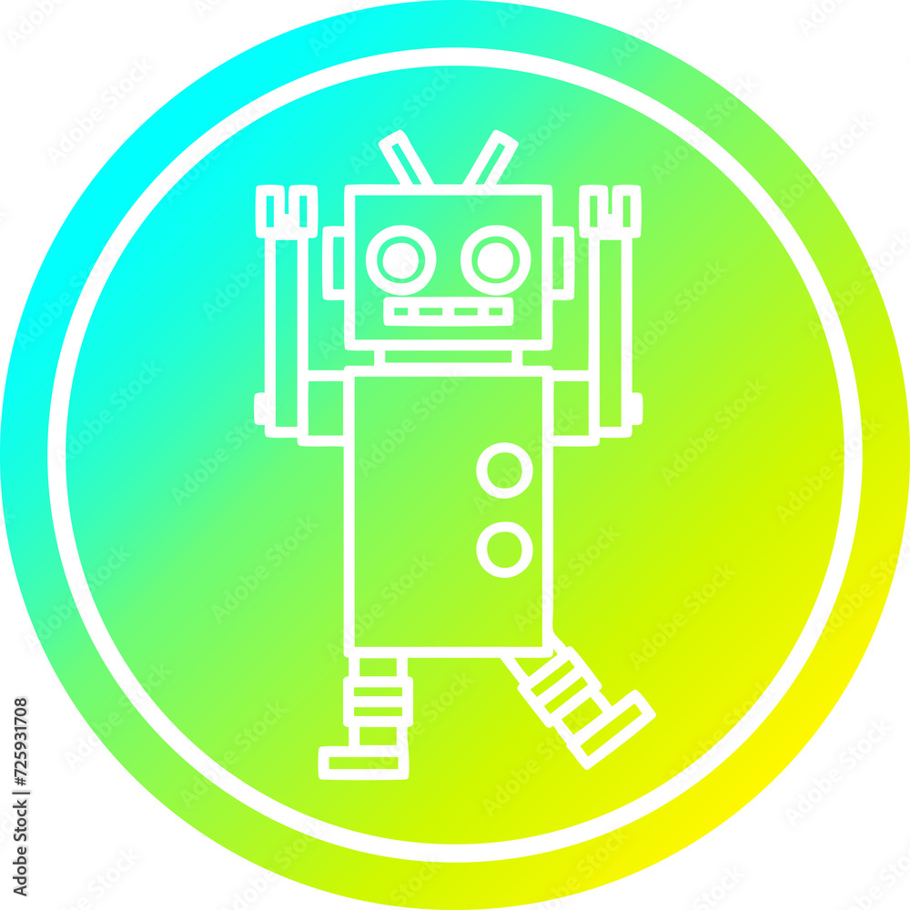 dancing robot circular in cold gradient spectrum dancing robot circular in cold gradient spectrum