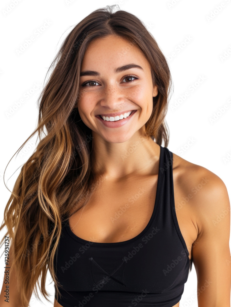 Professional woman fitness trainer transparent background Professional woman fitness trainer transparent background