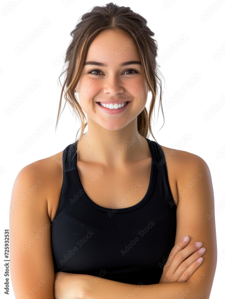 Professional woman fitness trainer transparent background Professional woman fitness trainer transparent background