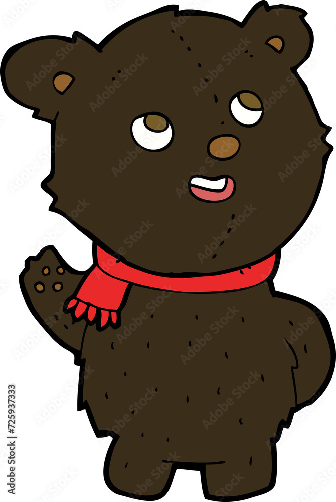 cartoon cute black bear cub cartoon cute black bear cub